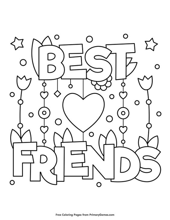 Best Friends | primarygames | coloring pages for kids online