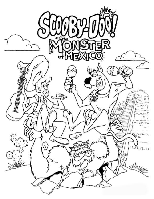 Scooby-doo & The Monster of Mexico | pumpkin halloween coloring pages for adults | hard halloween coloring pages for adults