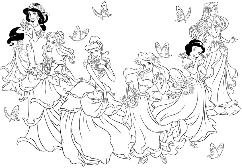 Disney Princesses for Girls | coloring life | coloring pages for kids
