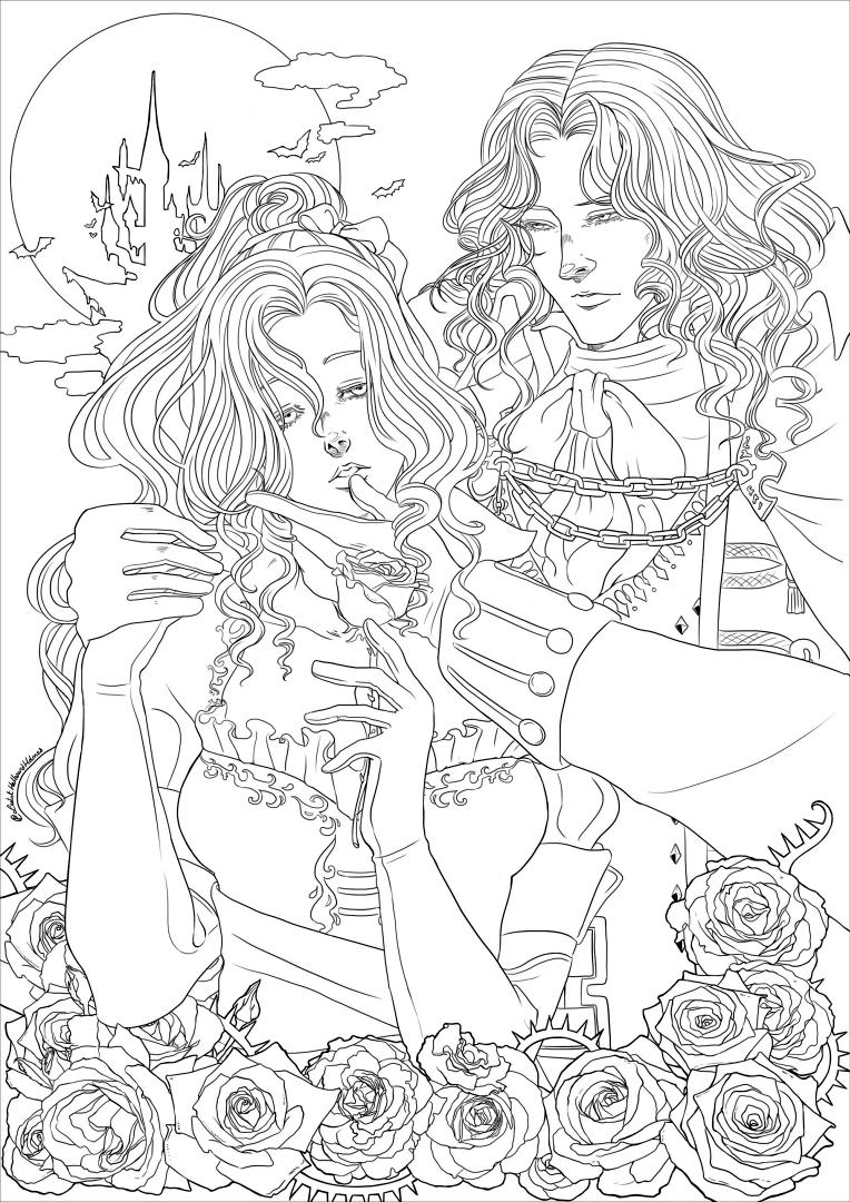 Castlevania | long halloween coloring pages for adults | scary halloween coloring pages for kids