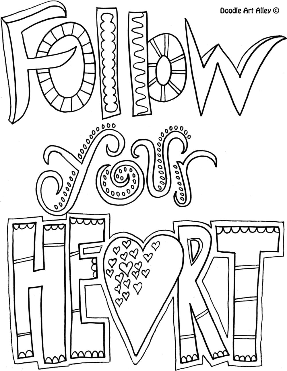 Follow Your Heart | gurussay | coloring pages for kids to print