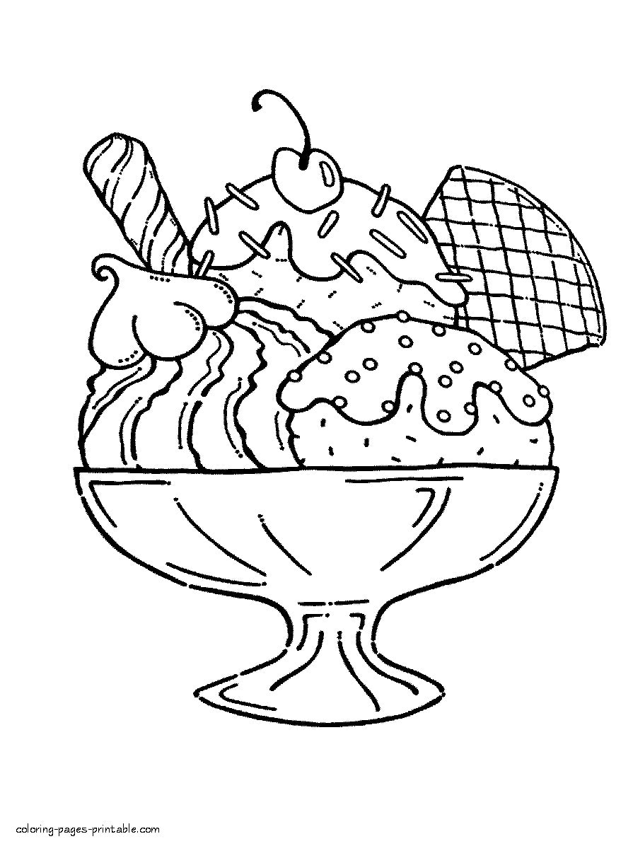 Ice Cream Time | coloring pages | printable therapeutic coloring pages for kids