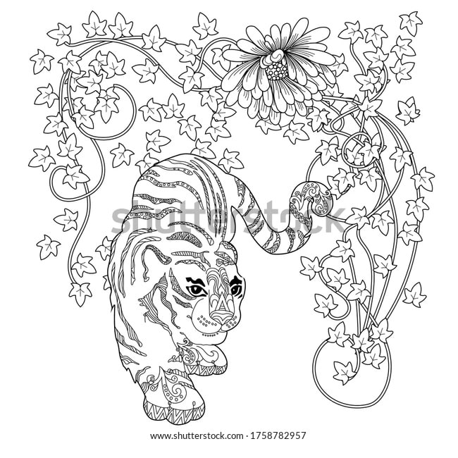 Tigers Den | Shutterstock | coloring pages for kids printable