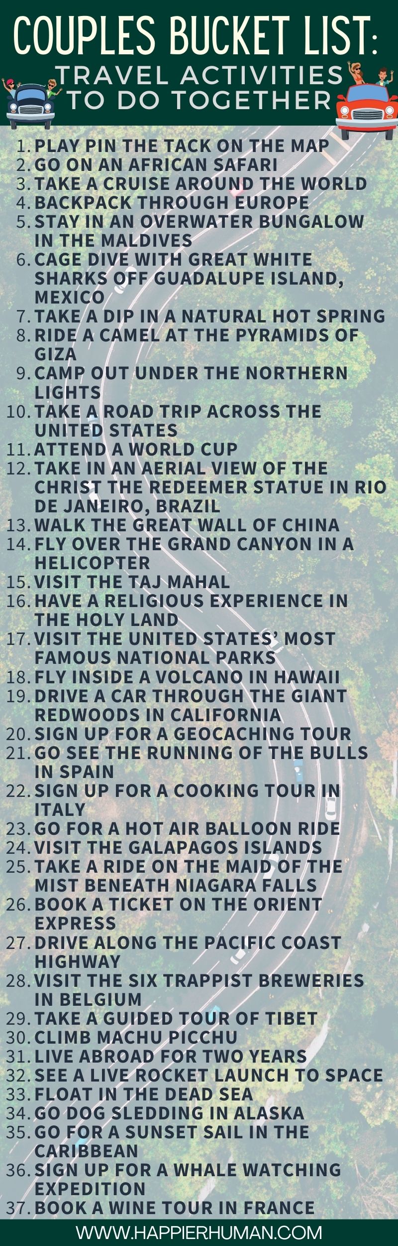 Couple's Bucket List Ideas: 125 Fun Activities & Things to Do