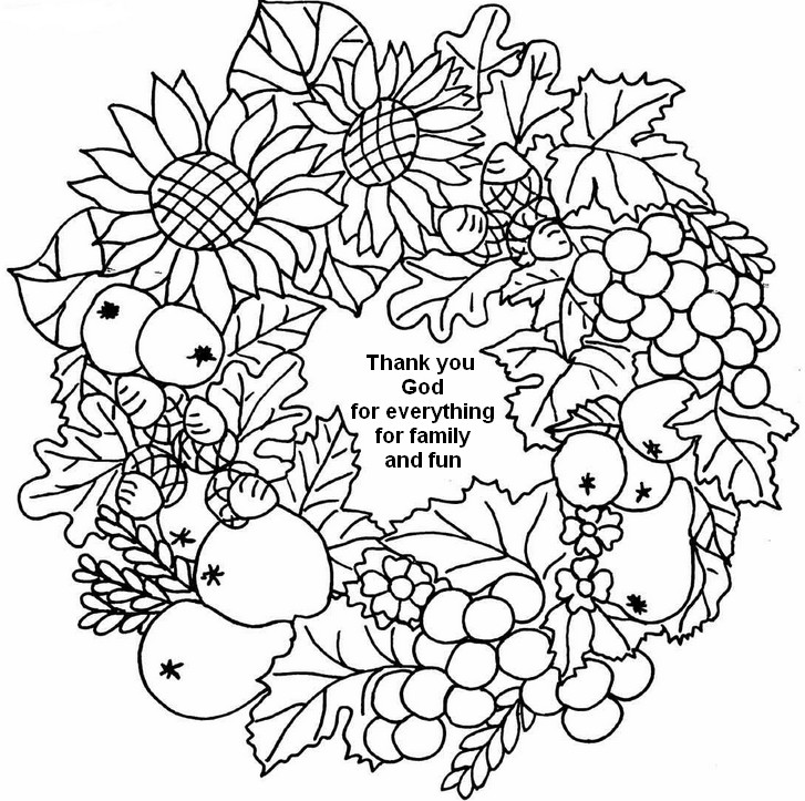 Thank You God | Coloring life | thanksgiving food coloring pages
