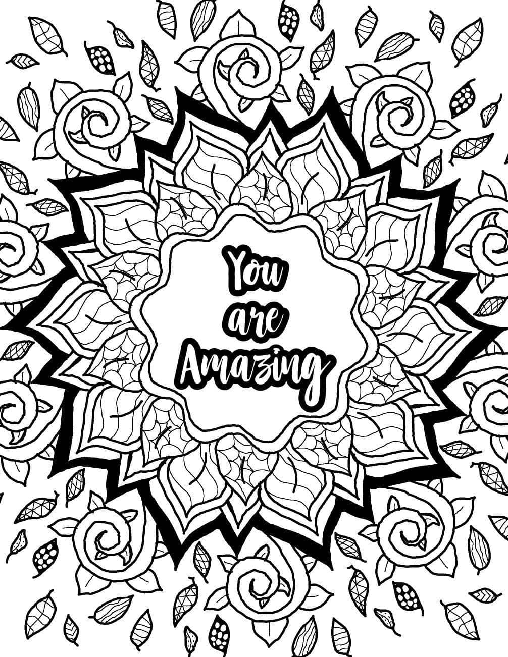 20 Free Inspirational Coloring Pages for Adults   Happier Human