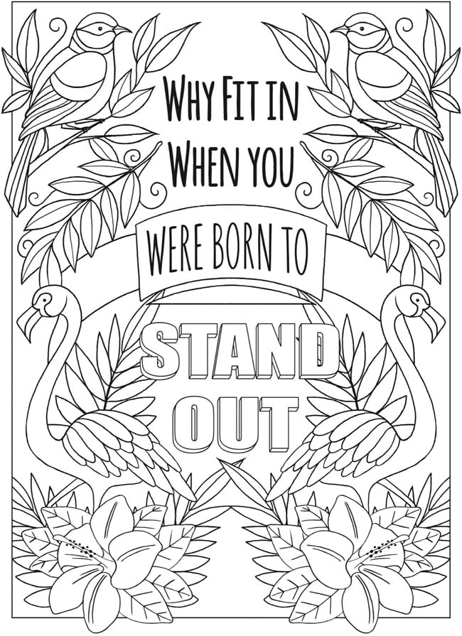 coloring pages for adults disney | free printable positive affirmation coloring pages | inspirational coloring pages easy