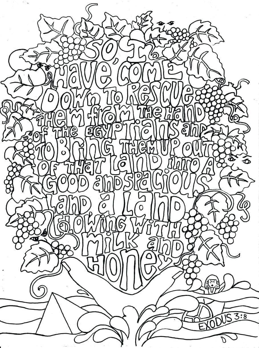 Exodus 3:8 | Golfrealestateonline | turkey thanksgiving coloring pages