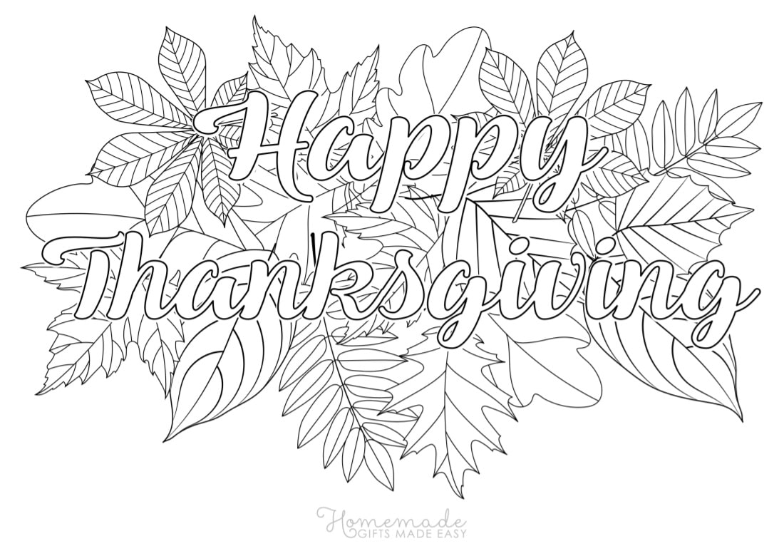 20 Free Printable Thanksgiving Coloring Pages for Adults   Happier ...