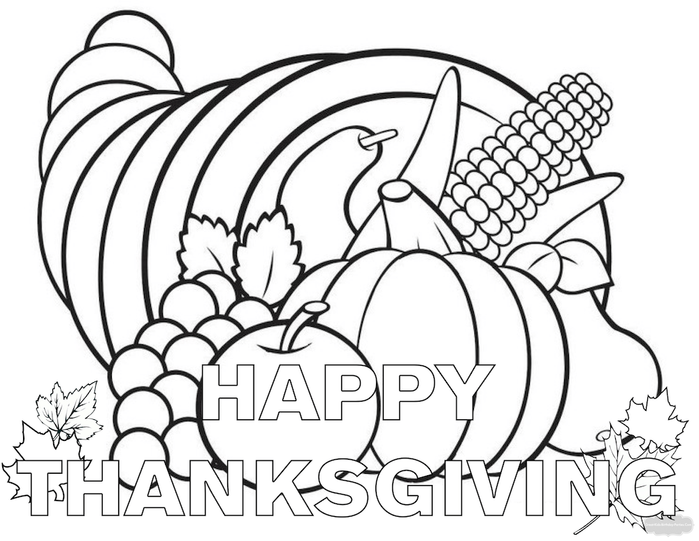 Harvest Time | Kids Party Works | thanksgiving coloring pages for adults