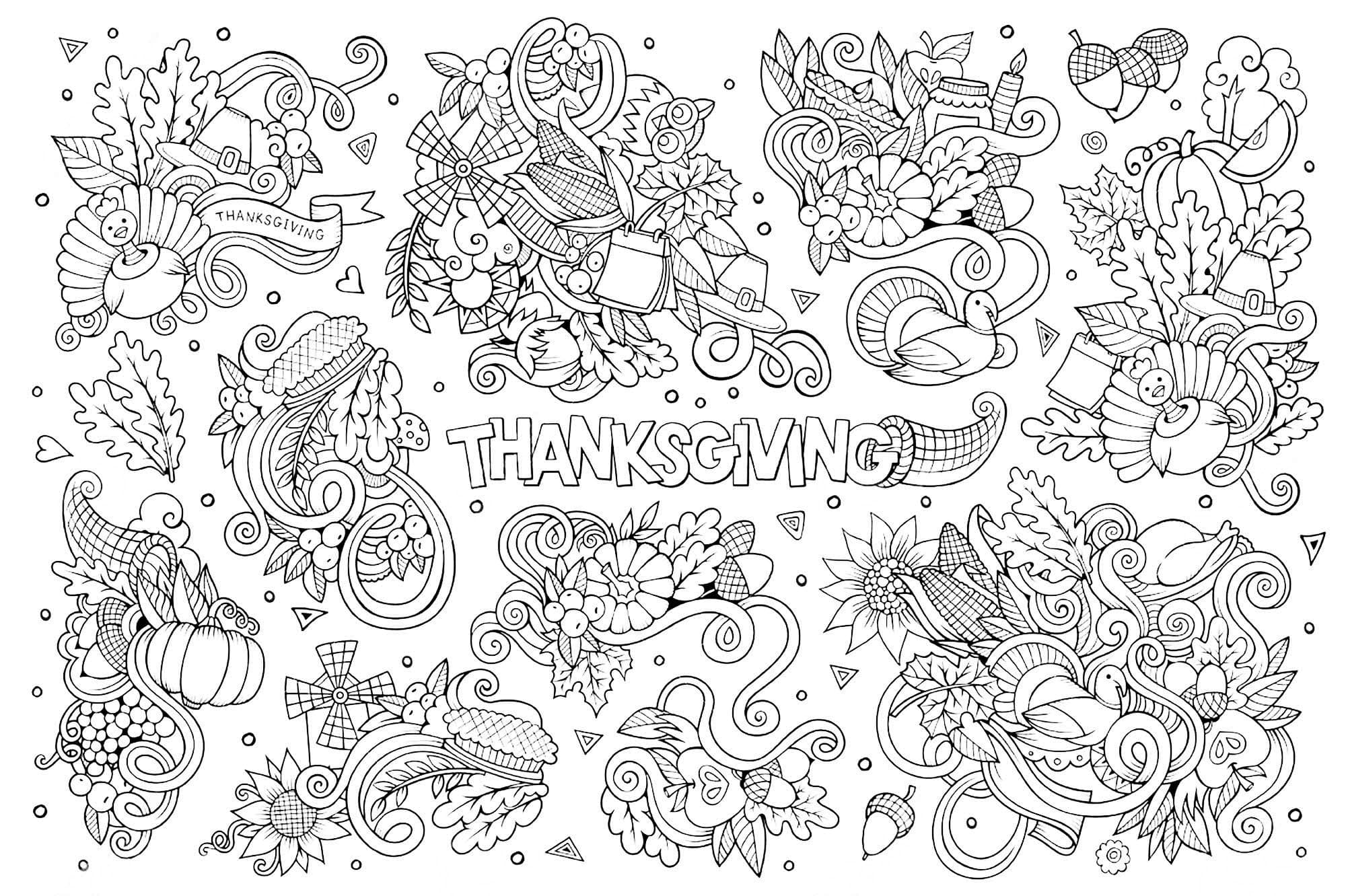 Thanksgiving Various Patterns | Sculptologie | mickey mouse thanksgiving coloring pages