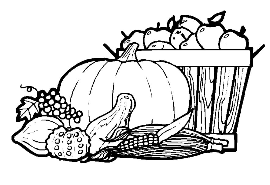 Harvest Season | The Spruce Crafts | thanksgiving coloring pages pdf