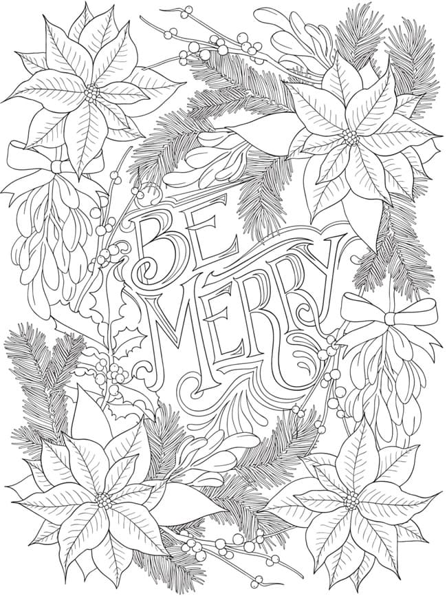 Be Merry | christmas among us coloring pages | christmas coloring pages pdf