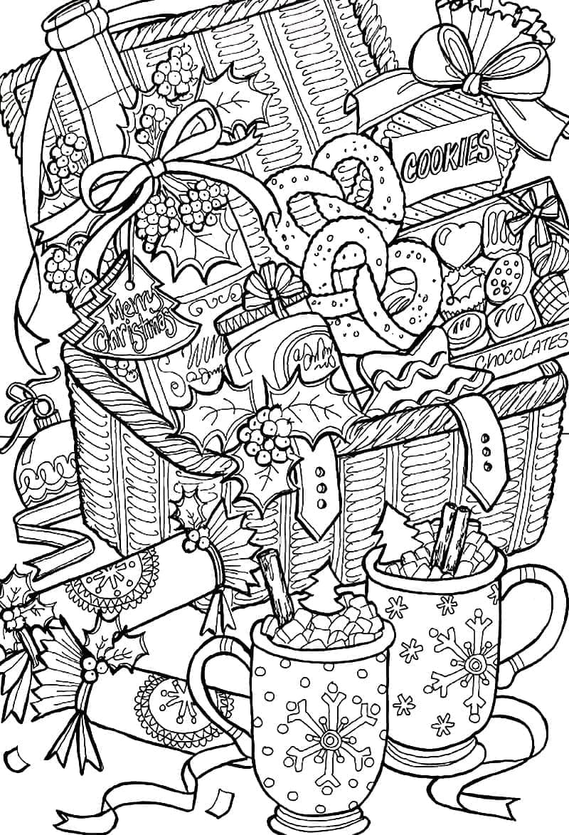Delicious Holiday Treats | old-fashioned christmas coloring pages | paw patrol christmas coloring pages