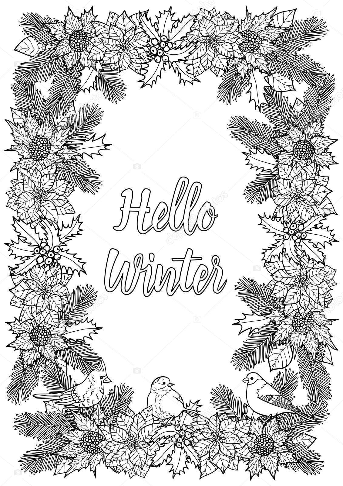 winter coloring skin | free online winter coloring pages | cute winter coloring pages