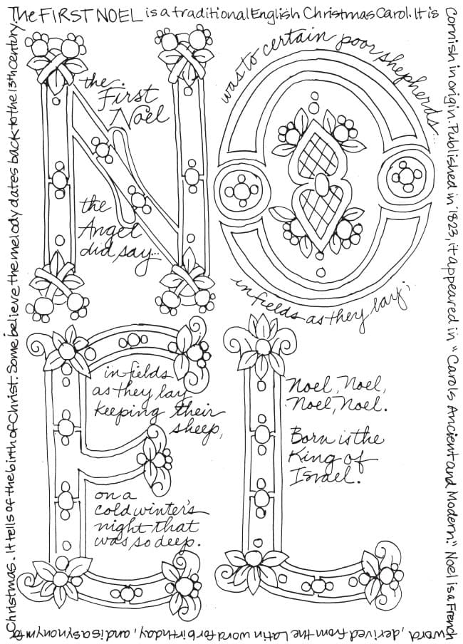 The Origin of Noel | christmas coloring pages online | christmas coloring pages disney