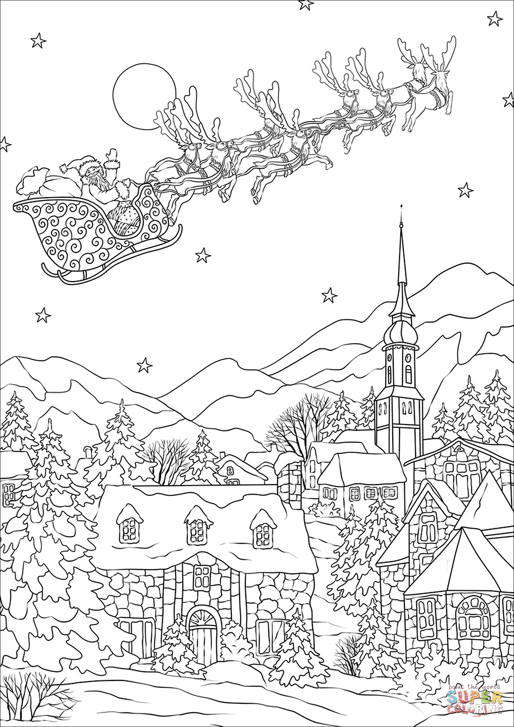 scenery coloring pages for adults | free printable coloring pages for adults advanced | flower coloring pages for adults