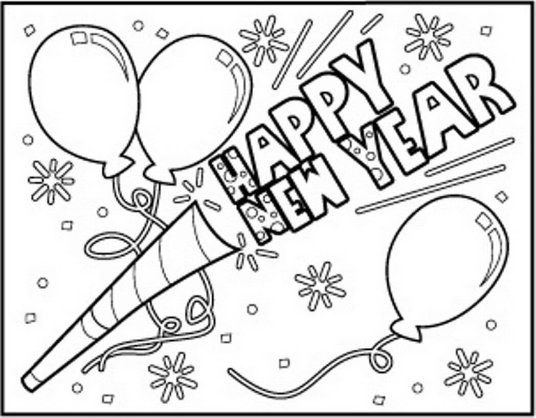 preschool new years coloring pages | chinese new years coloring pages | cute new years coloring pages