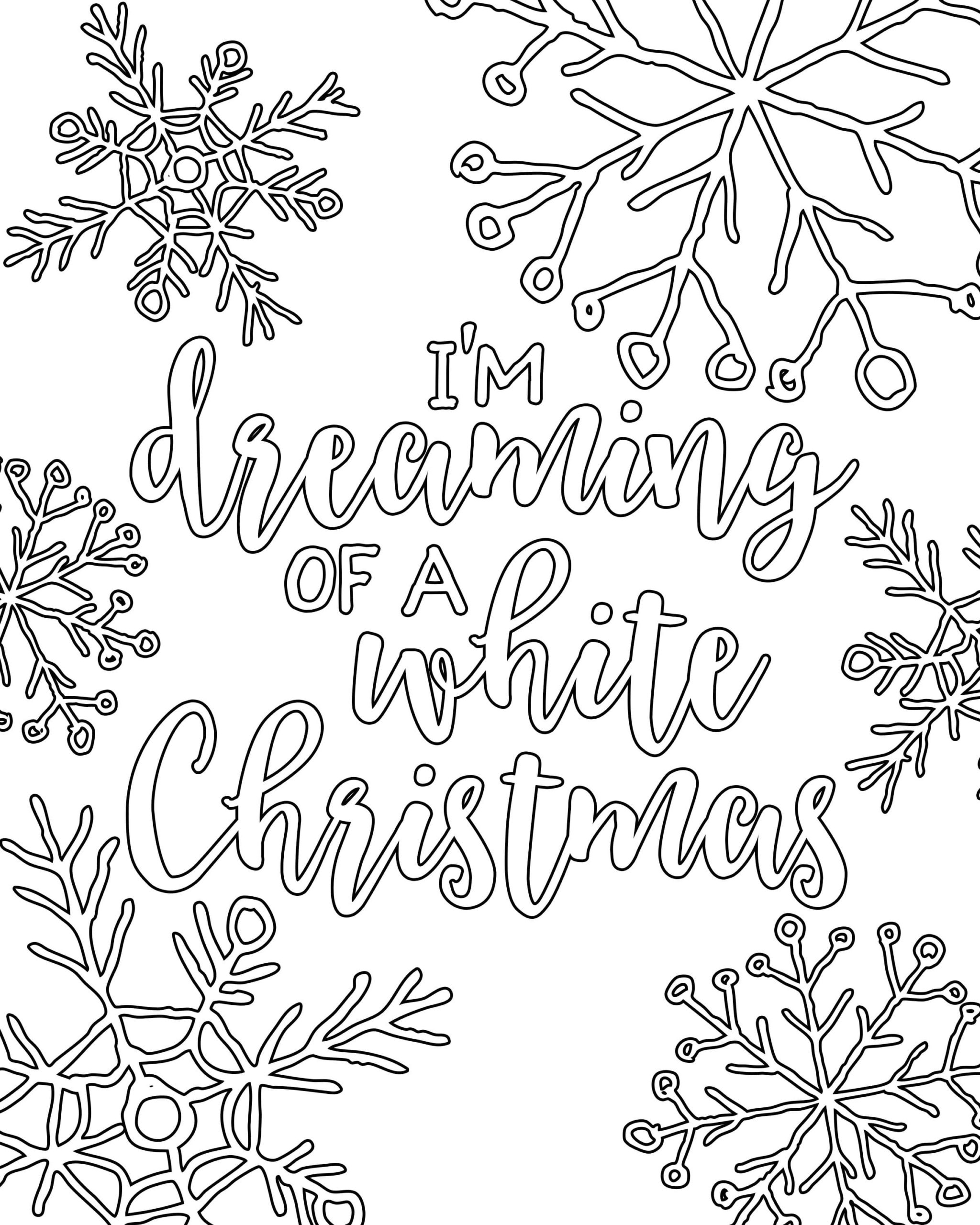 White Christmas | christmas coloring pages online | christmas coloring pages disney