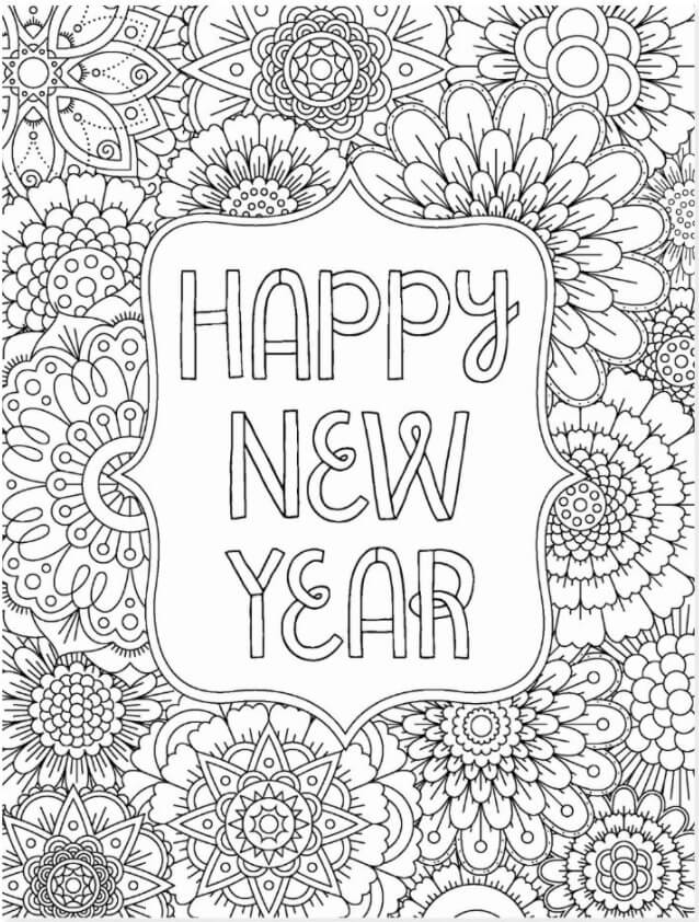 new year coloring pages 2022 | crayola new years coloring pages | happy new year coloring pages 2021