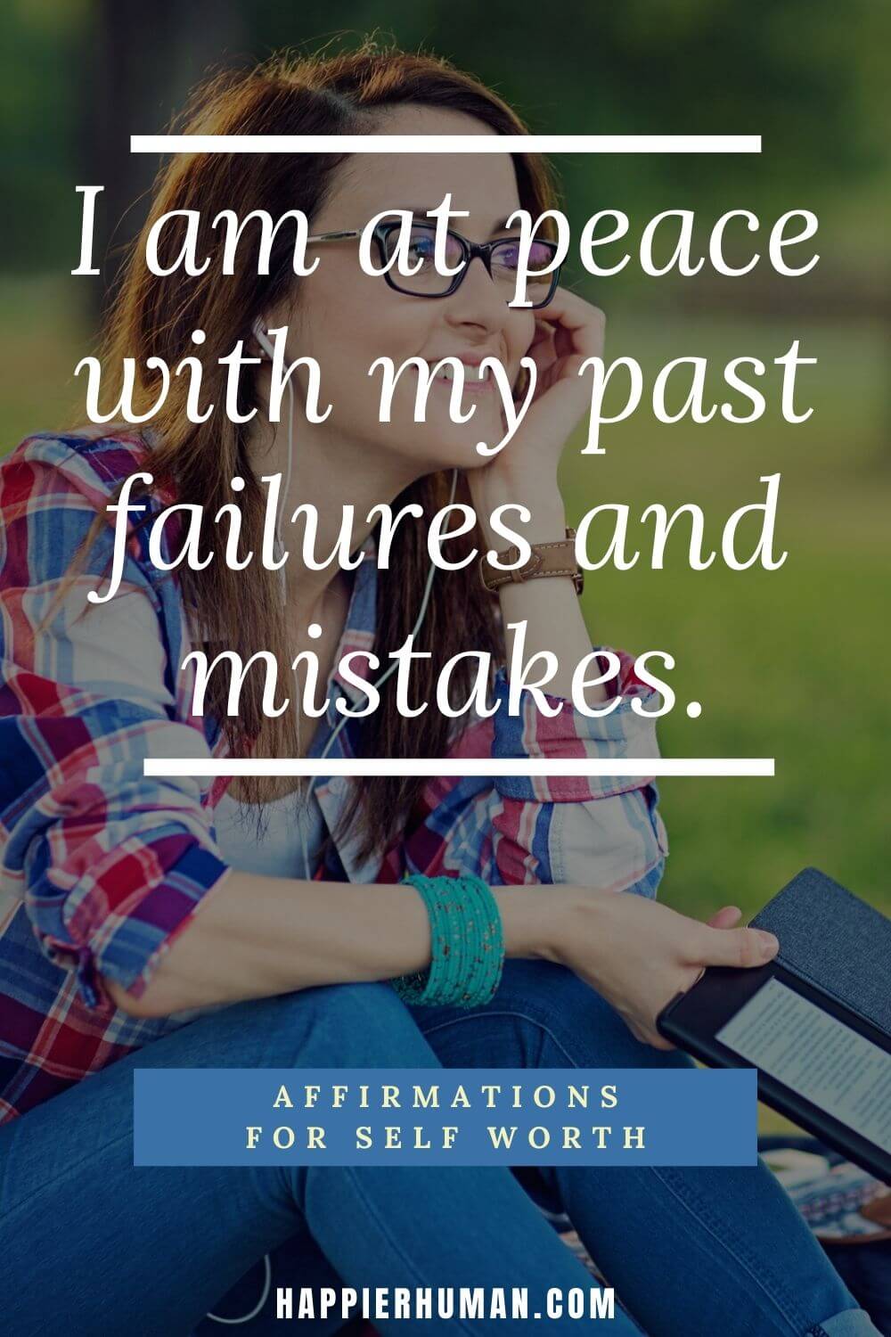Affirmations for Self Worth - I am at peace with my past failures and mistakes. | law of attraction affirmations for self love | affirmations for confidence and success | self esteem affirmations pdf