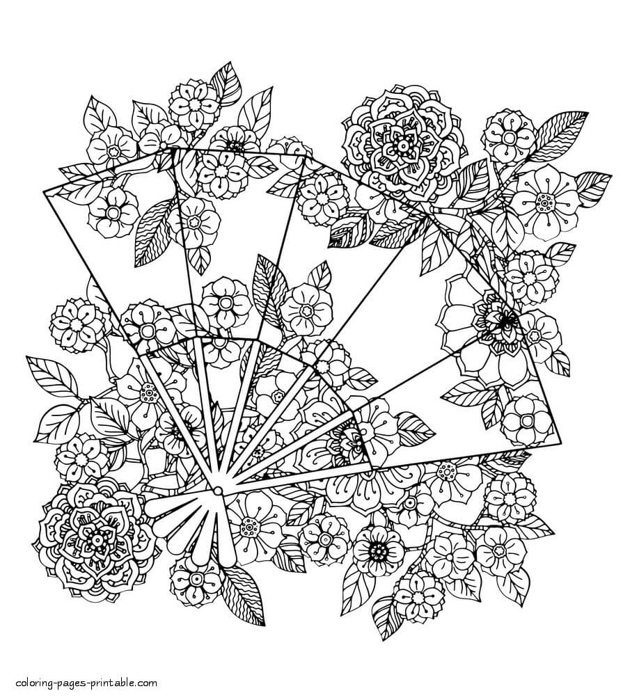 relaxation flower coloring pages for adults | butterfly and flower coloring pages for adults | simple flower coloring pages pdf