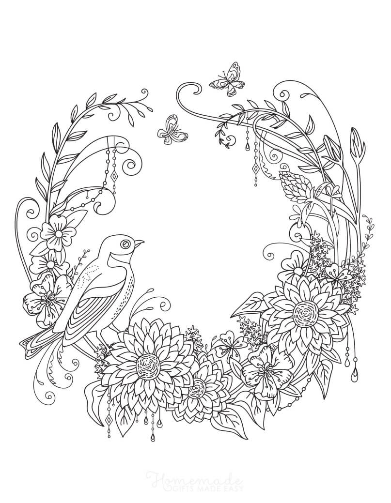 relaxation flower coloring pages for adults | butterfly and flower coloring pages for adults | beautiful flower coloring pages for kids adults