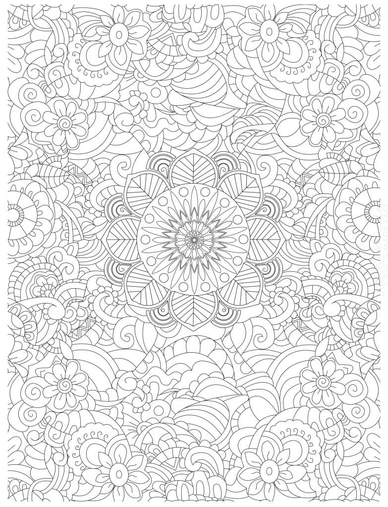 flower coloring pages printable | sunflower coloring pages for adults | flowers coloring pages for adults