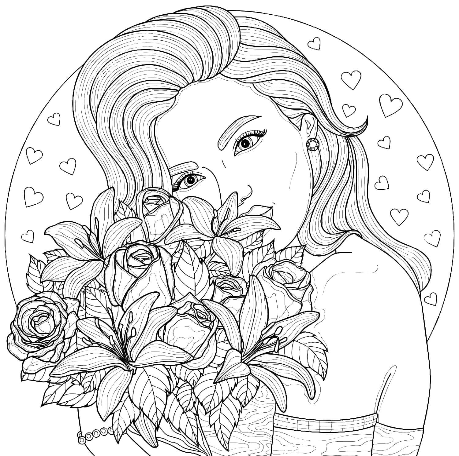relaxation flower coloring pages for adults | butterfly and flower coloring pages for adults | free printable flower coloring pages for adults advanced