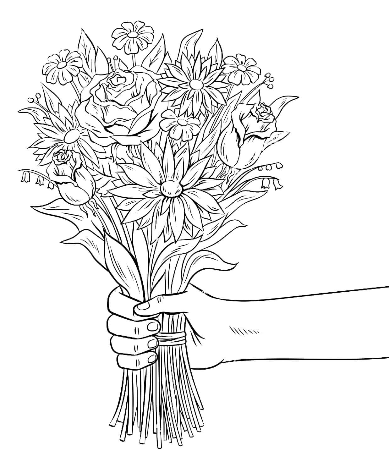 sunflower coloring pages for adults | flower coloring pages for adults pdf | spring flower coloring pages for adults