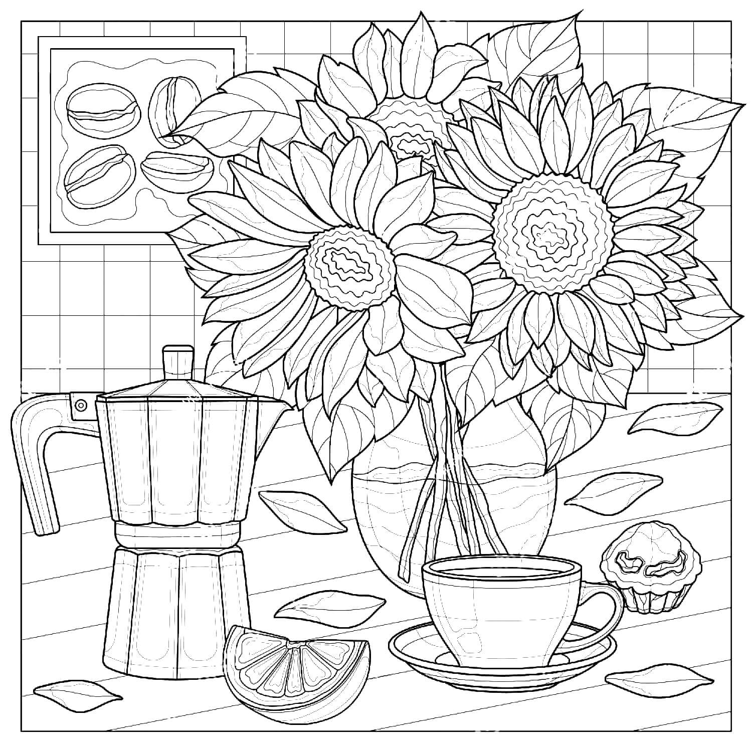 detailed flowers coloring pages | coloring pages of flowers and butterflies | flower coloring pages pdf