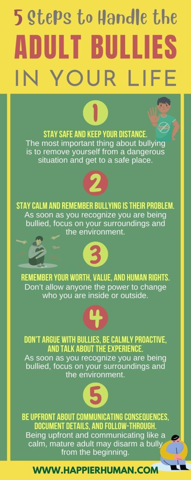 5 Steps to Deal with an Adult Bully in Your Life Happier Human