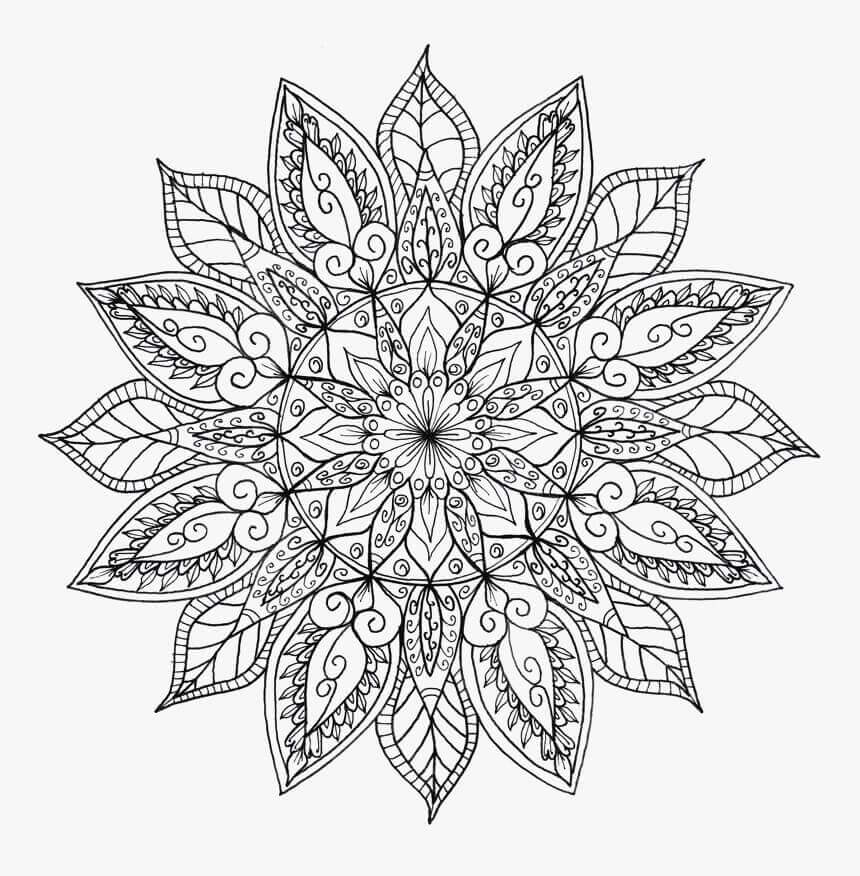 Intricate Snowflake Mandala | snowflakes coloring pages | snowflake mandala coloring pages