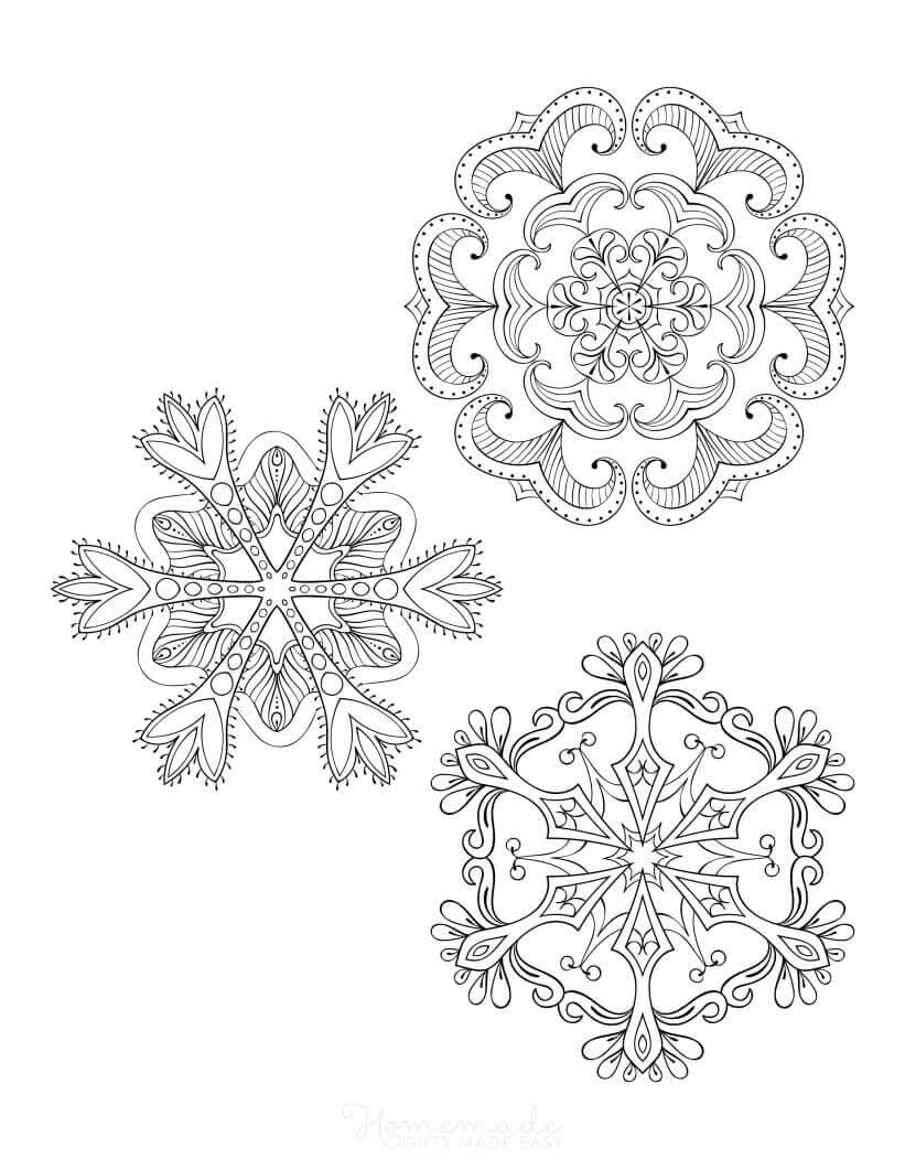 Snowflake Mandala 5th | snowman coloring pages | snowflake coloring pages free printable