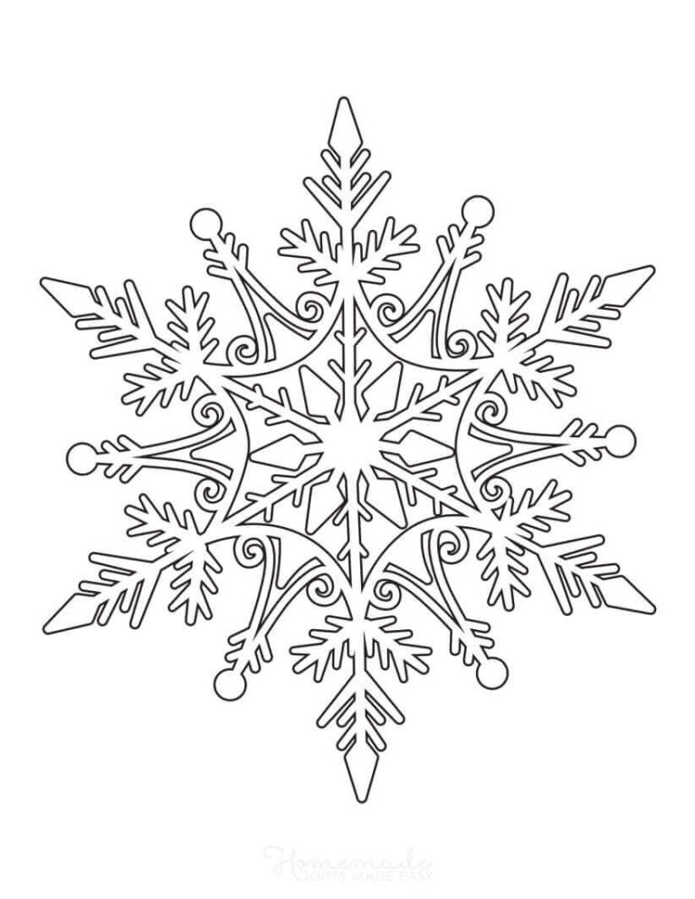 35 Printable Snowflake Coloring Pages Happier Human