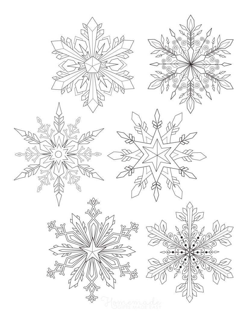 Snowflake Mandala 4th | snowflake coloring pages for kindergarten | snowflake coloring pages easy