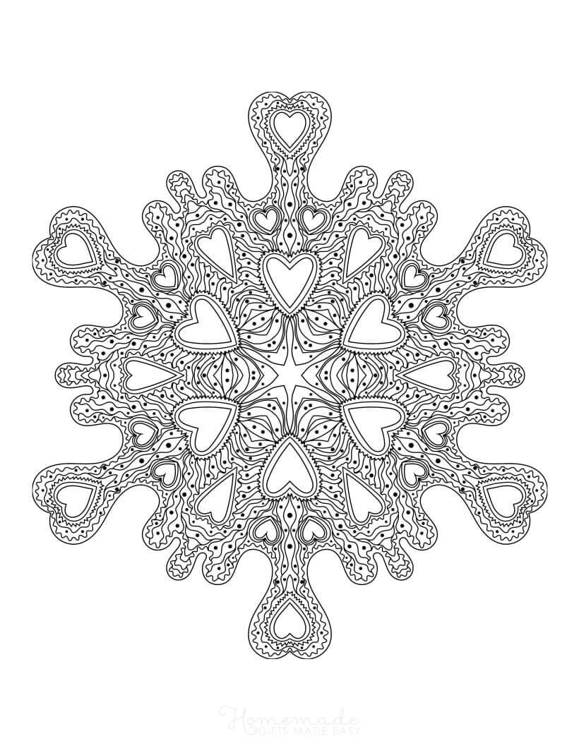 Snowflake Mandala 7th | snowflake coloring pages images | unicorn coloring pages