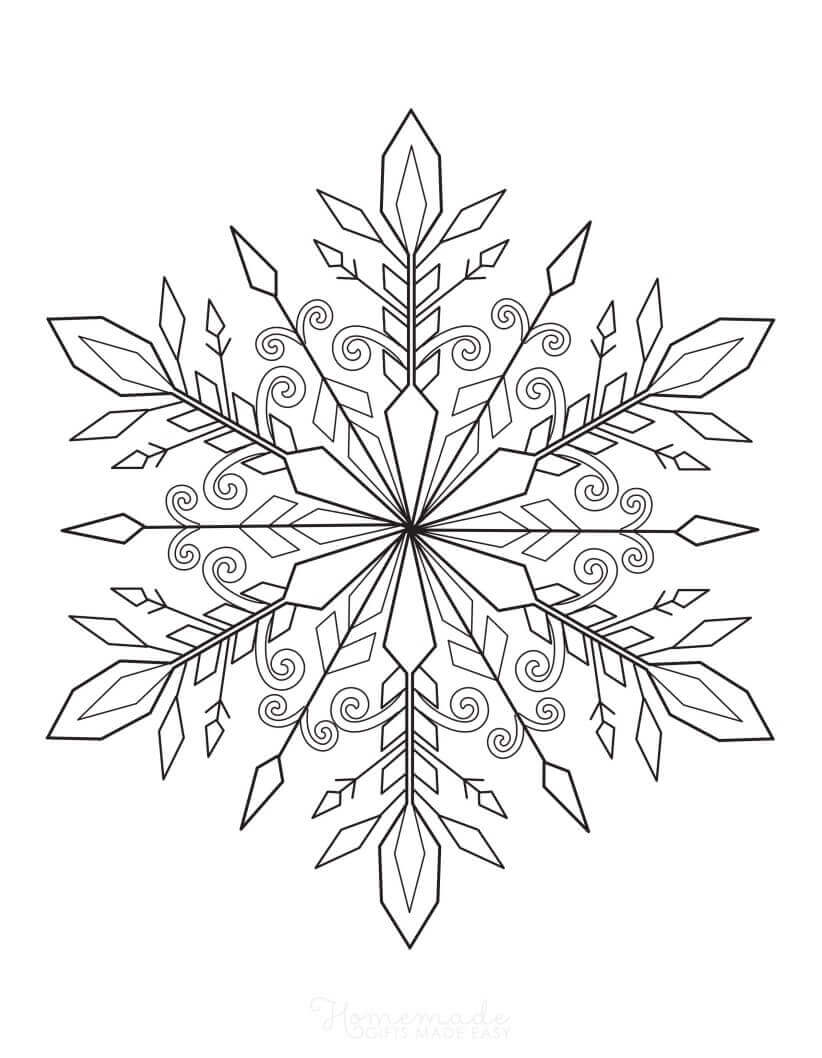  Snowflake Mandala 6th | unicorn coloring pages | snowflake coloring pages easy
