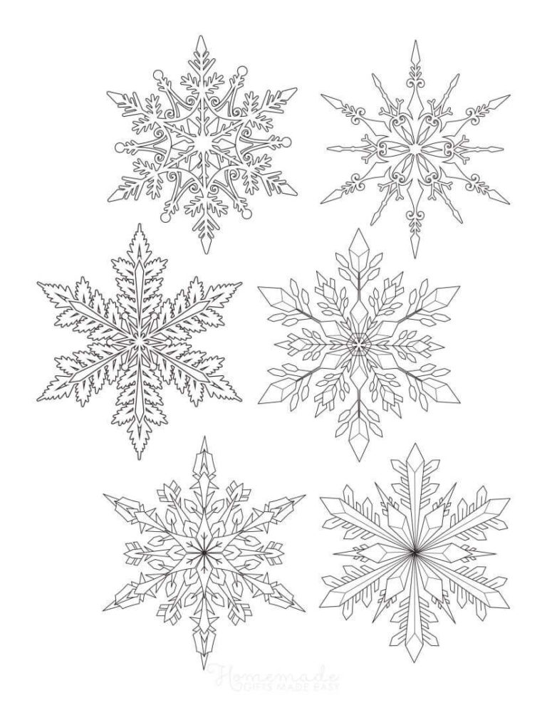 35 Printable Snowflake Coloring Pages for Adults Happier Human