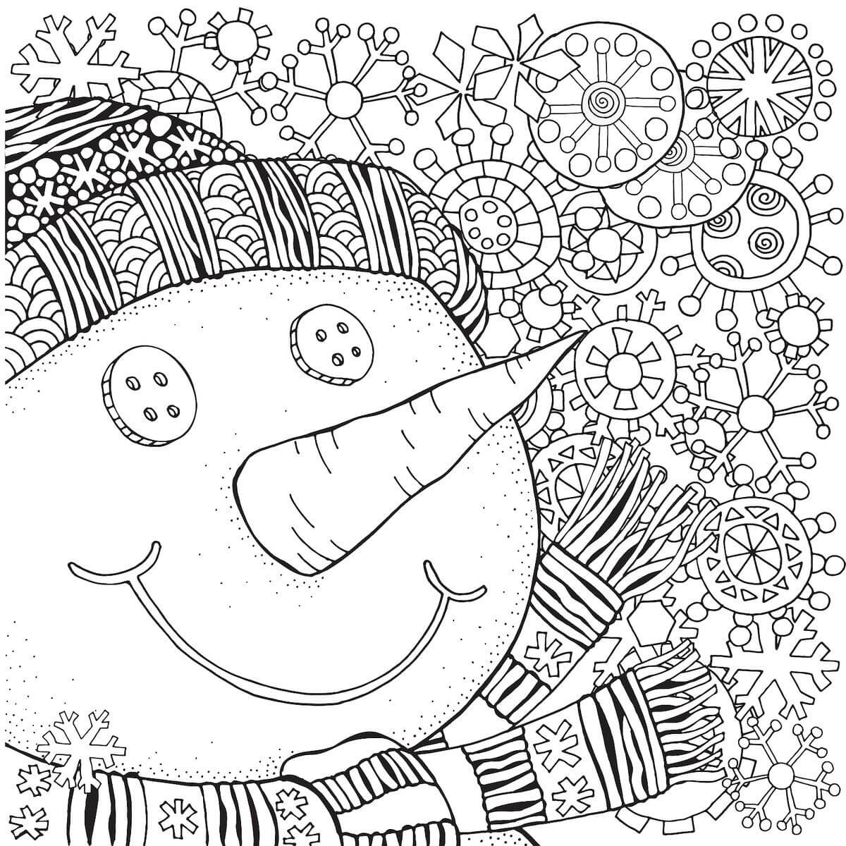 snowman coloring pages for adults | cute snowman coloring pages | simple snowman coloring page