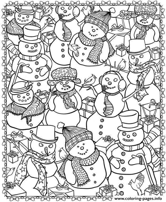snowman mandala coloring pages | snowman head coloring pages | snowman mask coloring pages