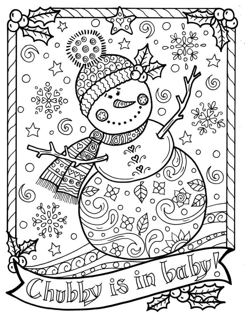 snowman head coloring pages | snowman mask coloring pages | snowman coloring pages for adults