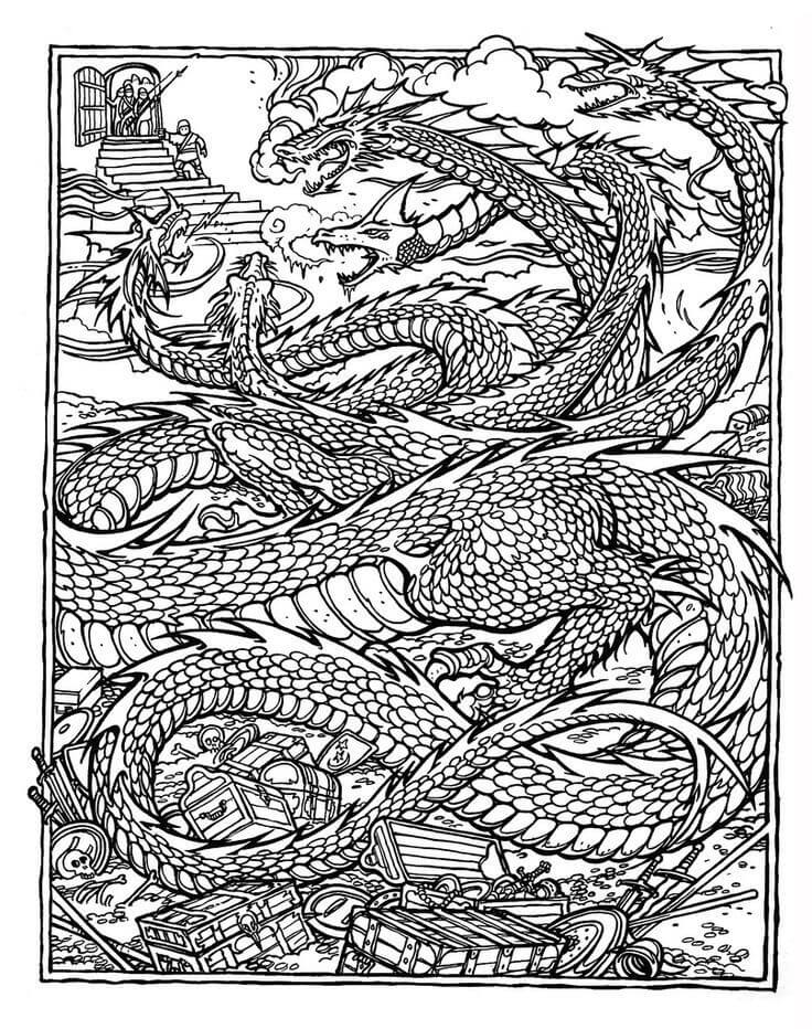 dragon adult coloring pages printable | easy printable dragon coloring pages | dragon coloring pages for kids