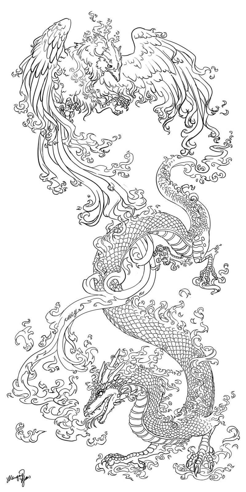 dragon mandala coloring pages | free printable dragon images | easy printable dragon coloring pages