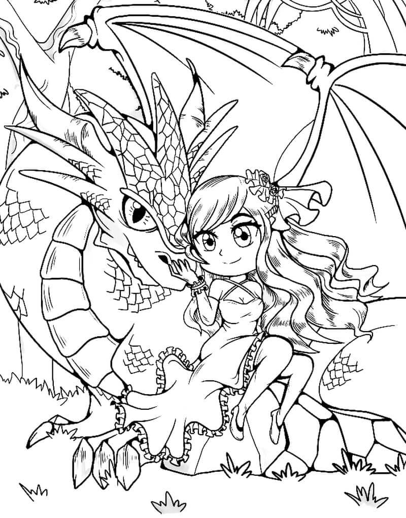 20 Printable Dragon Coloring Pages for Adults   Happier Human