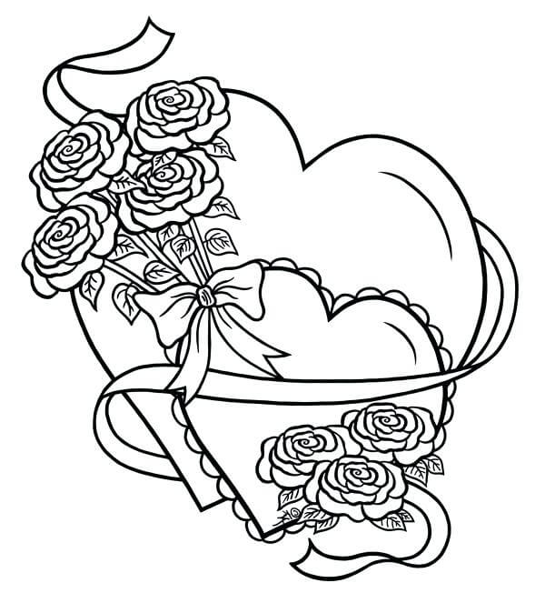coloring pages of hearts and flowers | love coloring pages for adults | heart coloring pages anatomy