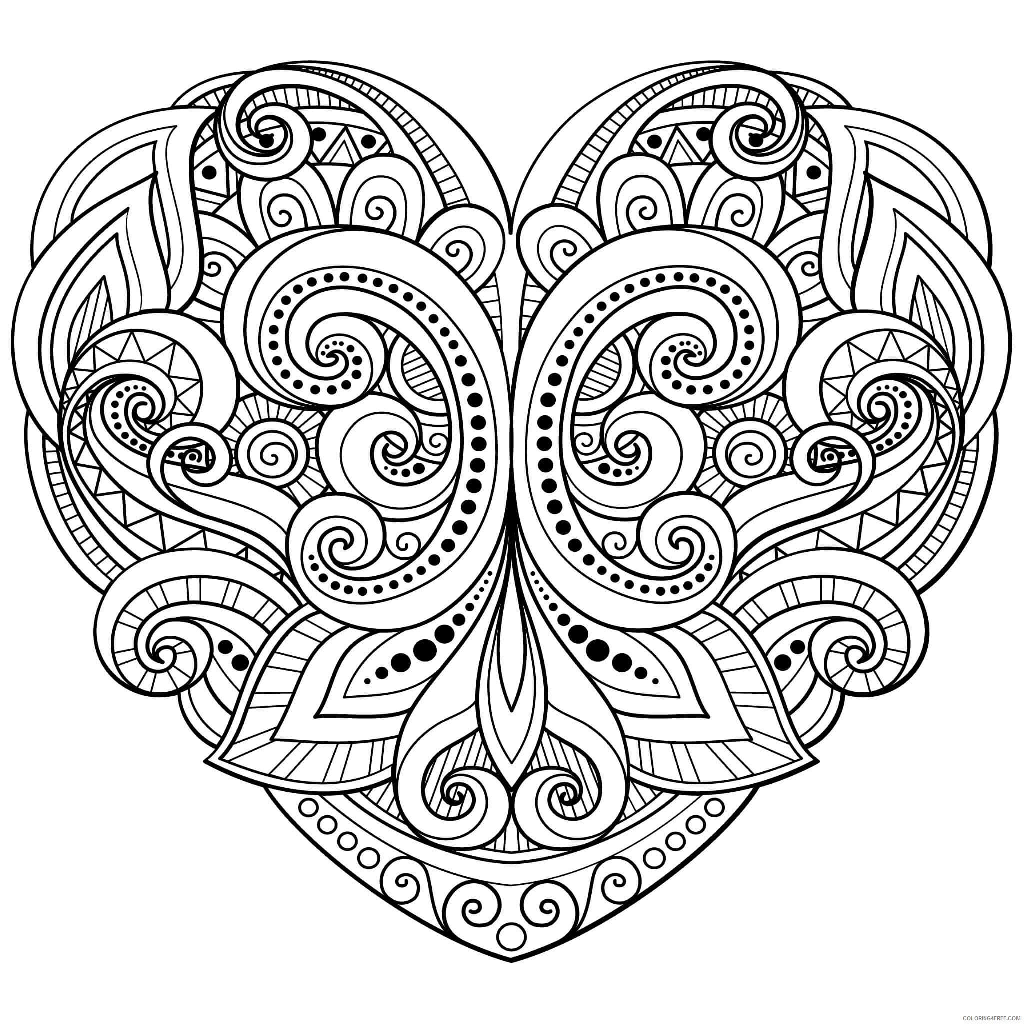 heart anatomy coloring pages for adults | coloring pages of hearts and flowers | love coloring pages for adults