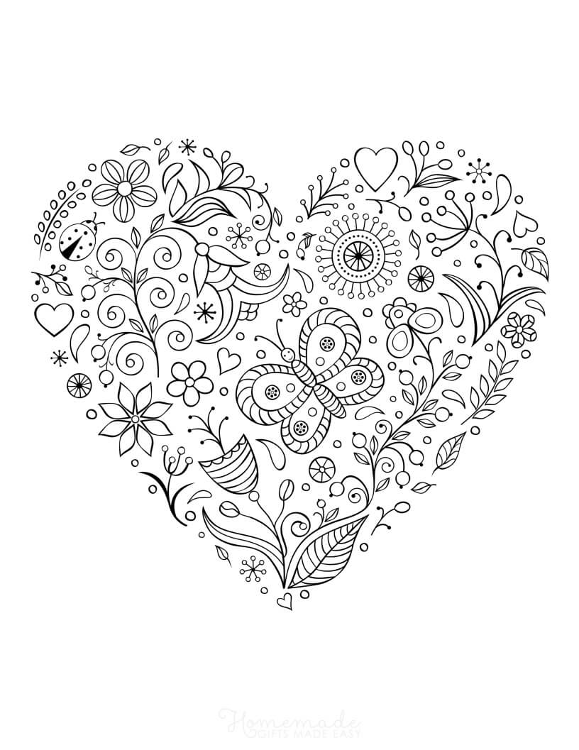 free heart coloring pages for adults | love coloring pages for adults | heart coloring pages anatomy