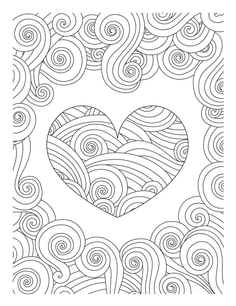 Coloring Pages Of Hearts