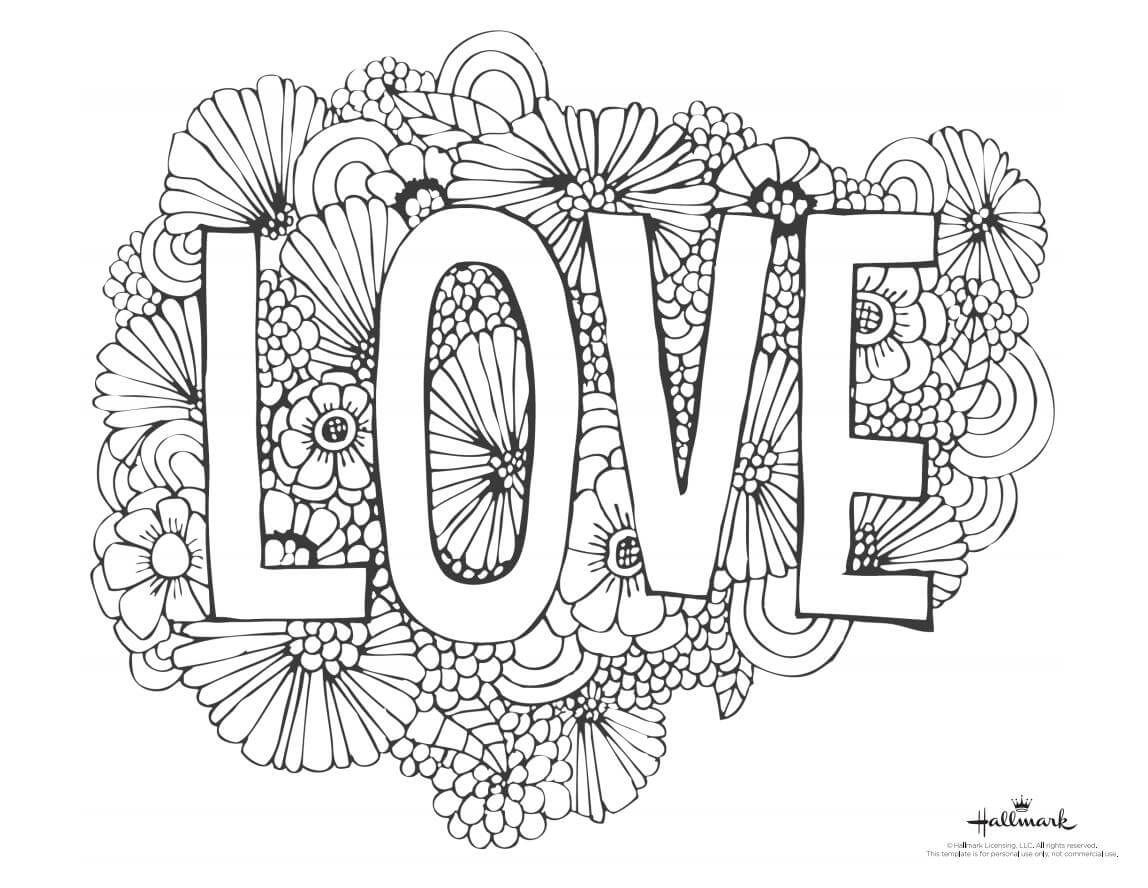 20 Printable Valentine's Day Coloring Pages for Adults   Happier Human